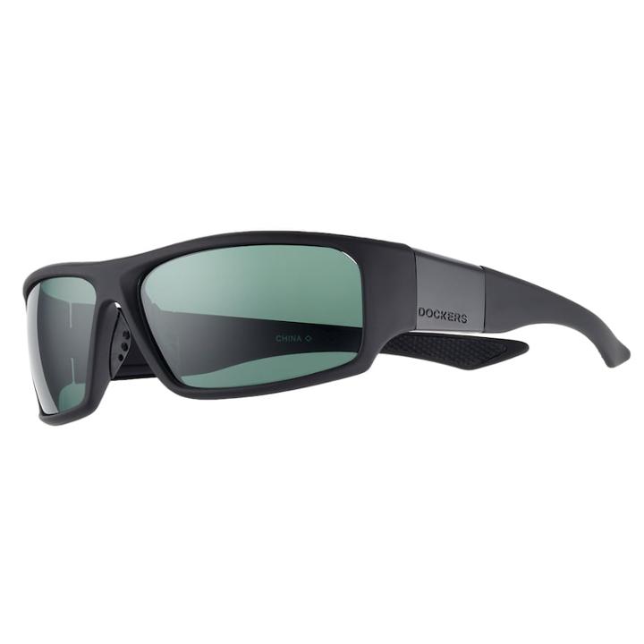 Men's Dockers Rubberized Wrap Soft Touch Polarized Sunglasses, Oxford