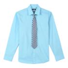 Boys 4-20 Chaps Stretch Shirt & Tie Set, Size: 8, Light Blue