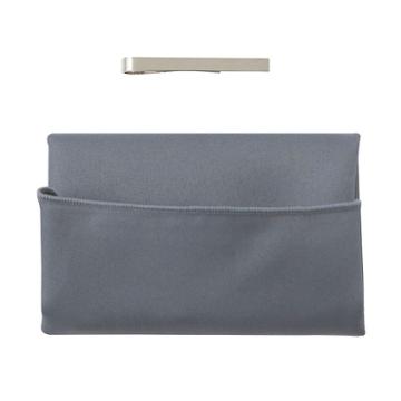 Men's Nick Dunn Pocket Square & Tie Bar Set, Grey