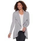 Women's Napa Valley Draped Open-front Cardigan, Size: Medium, Light Grey
