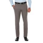 Men's Haggar&reg; Cool 18&reg; Pro Slim-fit Wrinkle-free Flat-front Premium Flex Waist Pants, Size: 30x30, Med Grey