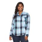 Juniors' Plus Size So&reg; Button Down Twill Shirt, Girl's, Size: 2xl, Blue
