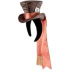 Disney Alice In Wonderland Cocktail Mad Hatter Costume Hat - Adult, Brown