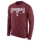 Men's Nike Oklahoma Sooners Dri-fit Legend Staff Long-sleeve Tee, Size: Medium, Red