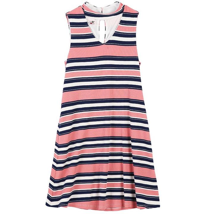 Speechless, Girls 7-16 Ribbed Striped Knit Shift Dress, Girl's, Size: 16, Pink Ovrfl
