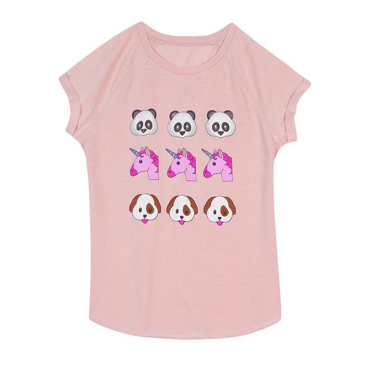Girls 7-16 Harper & Elliott Roll Cuff Graphic Tee, Size: Xl, Light Pink