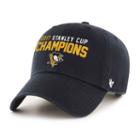 Adult '47 Brand Pittsburgh Penguins 2017 Stanley Cup Champions Clean Up Adjustable Cap, Men's, Black