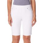 Women's Gloria Vanderbilt Avery Bermuda Shorts, Size: 12, White