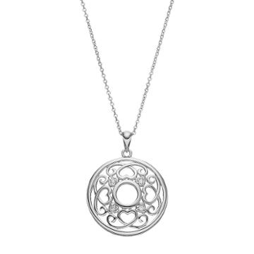 Sentimental Expressions Sterling Silver Cubic Zirconia Wisdom Of Friendship Circle Necklace, Women's, Size: 18, White
