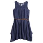 Girls 7-16 Mudd&reg; Lace Handkerchief-hem Dress, Size: 10, Blue (navy)