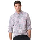 Men's Chaps Classic-fit Plaid Stretch Oxford Button-down Shirt, Size: Large, Brt Red