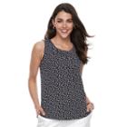 Petite Croft & Barrow&reg; Printed Shirred Tank, Women's, Size: Xl Petite, Lt Purple