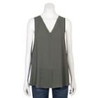 Juniors' Grayson Threads Lace-up Tank, Girl's, Size: Large, Dark Green
