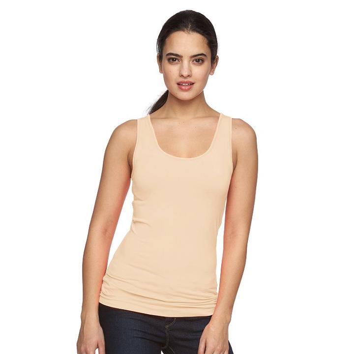 Women's Apt. 9&reg; Seamless Scoopneck Tank, Size: S/m, Lt Beige