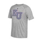 Men's Adidas Kansas Jayhawks Linear Play Logo Tee, Size: Large, Kns Char