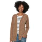 Women's Sonoma Goods For Life&trade; Chenille Cardigan, Size: Medium, Med Green