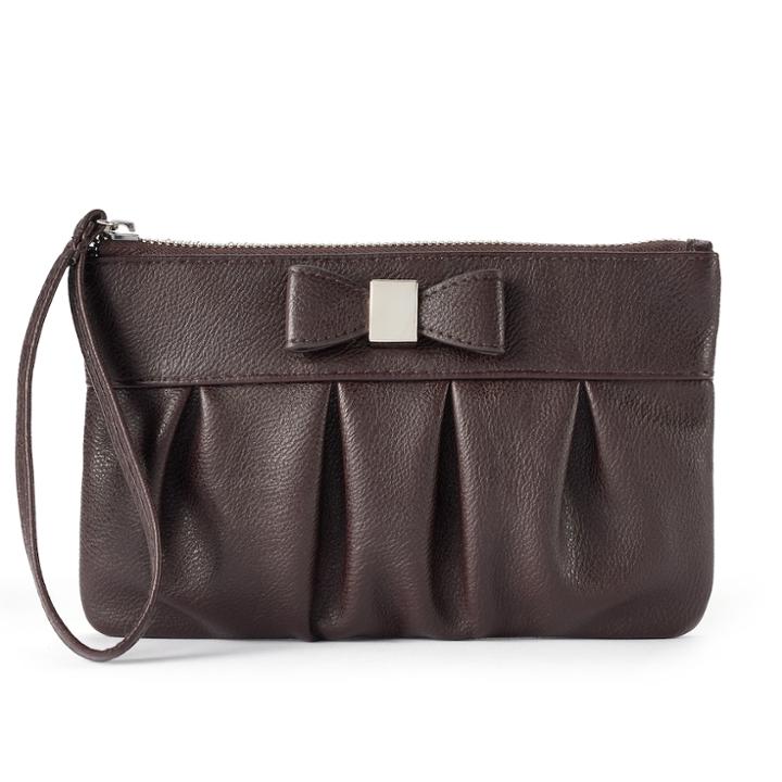 Apt. 9&reg; Rfid-blocking Bow Wristlet, Women's, Brown