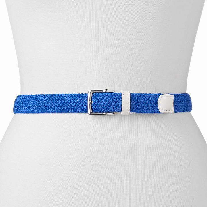 Women's Nike Woven G-flex Stretch Golf Belt, Size: Medium, Blue