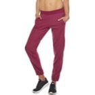 Petite Tek Gear&reg; Fleece Banded Bottom Mid-rise Sweatpants, Women's, Size: M Petite, Dark Red