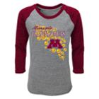Girls 7-16 Minnesota Golden Gophers Raglan Tee, Size: L(14), Multicolor