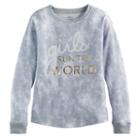 Plus Size Girls 7-16 So&reg; French Terry Shine Pullover, Size: 20 1/2, Med Grey