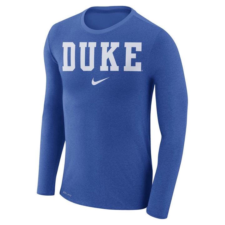 Men's Nike Duke Blue Devils Marled Long-sleeve Dri-fit Tee, Size: Xl