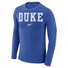 Men's Nike Duke Blue Devils Marled Long-sleeve Dri-fit Tee, Size: Xl