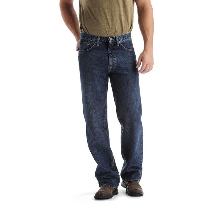 Big & Tall Lee Loose-fit Comfort Waist Straight-leg Jeans, Men's, Size: 52x32, Blue