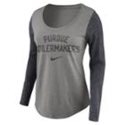 Women's Nike Purdue Boilermakers Raglan Essentials Tee, Size: Small, Dark Grey