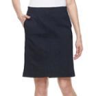 Women's Croft & Barrow&reg; Jean Skirt, Size: 6, Dark Blue