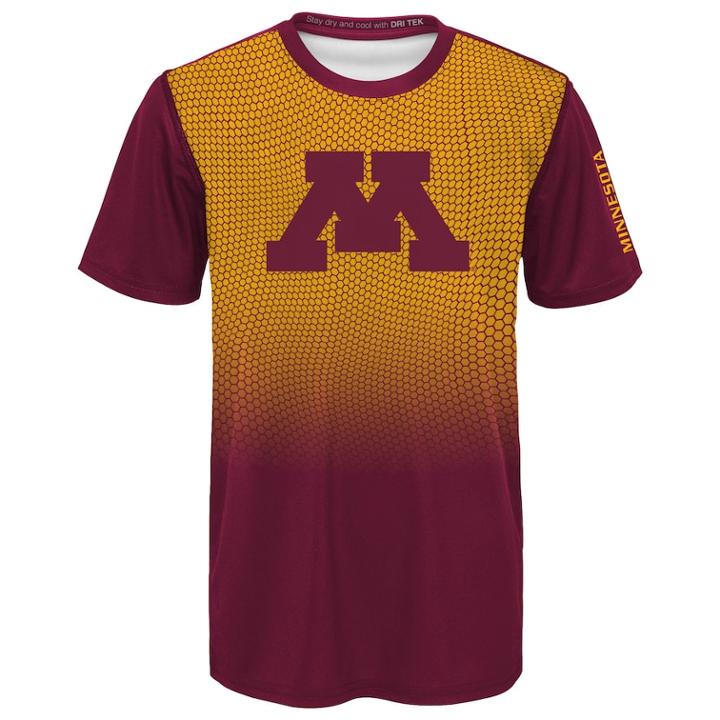 Boys 8-20 Minnesota Golden Gophers Bitmapped Dri-tek Tee, Size: M 10-12, Red