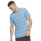 Men's Urban Pipeline Striped V-neck Tee, Size: Large, Blue