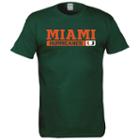 Men's Miami Hurricanes Complex Tee, Size: Small, Dark Green