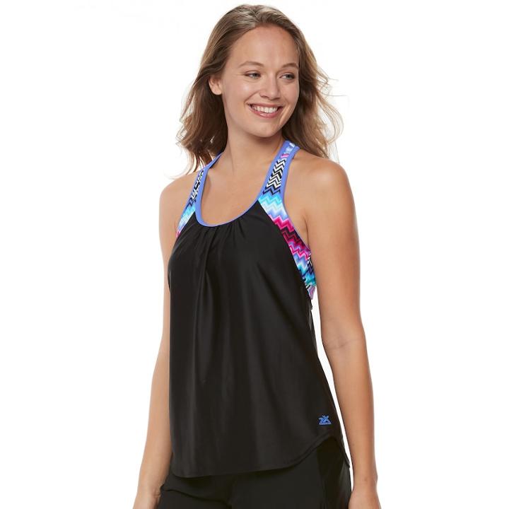 Women's Zeroxposur 2-in-1 Racerback Tankini Top, Size: 8, Med Blue
