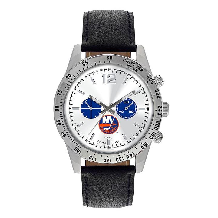 Men's Game Time New York Islanders Letterman Watch, Black