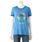 Disney's Lilo & Stitch Juniors' Aloha Graphic Tee, Girl's, Size: Xl, Brt Blue
