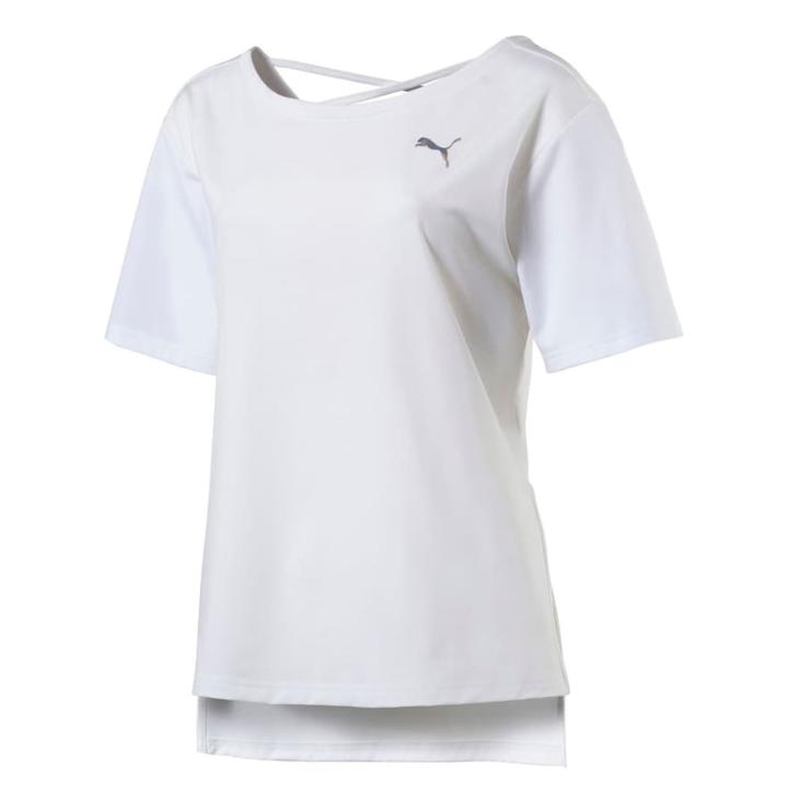 Women's Puma Transition Open Back Tee, Size: Xl, White