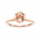 Lc Lauren Conrad 10k Rose Gold Morganite Ring, Women's, Size: 7, Pink