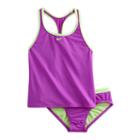 Girls 7-14 Nike 2-pc. Racerback Tankini Swimsuit Set, Girl's, Size: 7, Purple Oth