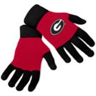 Adult Forever Collectibles Georgia Bulldogs Knit Colorblock Gloves, Adult Unisex, Multicolor