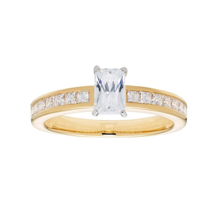 14k Gold Emerald Cut 1 Carat T.w. Igl Certified Diamond Engagement Ring, Women's, Size: 6