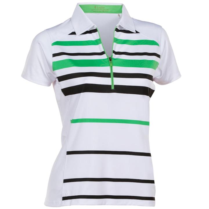 Women's Nancy Lopez Shock Short Sleeve Golf Polo, Size: Small, White Oth