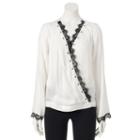Women's Rock & Republic&reg; Wrap Lace Top, Size: Xl, White
