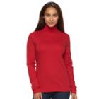 Women's Croft & Barrow&reg; Turtleneck Top, Size: Xl, Med Red