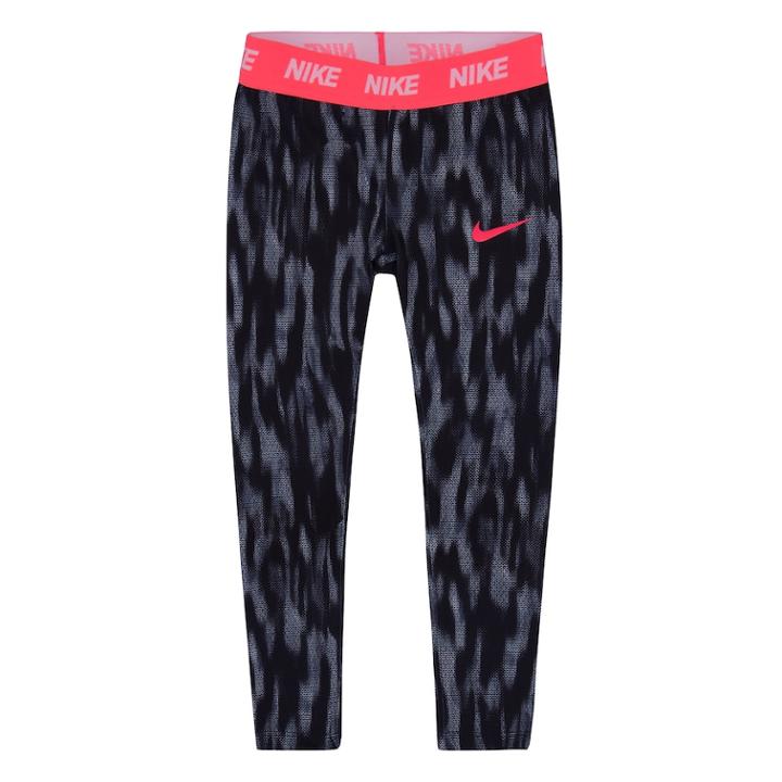 Toddler Girl Nike Dri-fit Black Patterned Leggings, Size: 3t, Oxford