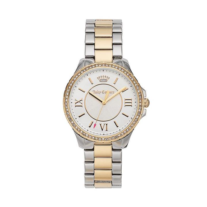 Juicy Couture Women's Gwen Crystal Two Tone Stainless Steel Watch - 1901358, Multicolor