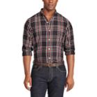Big & Tall Chaps Classic-fit Plaid Button-down Shirt, Men's, Size: Xxl Tall, Black