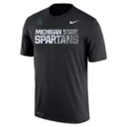Men's Nike Michigan State Spartans Legend Staff Sideline Dri-fit Tee, Size: Large, Black