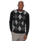 Men's Croft & Barrow&reg; Classic-fit Argyle Fine-gauge V-neck Sweater, Size: Xl, Black