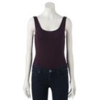 Women's Apt. 9&reg; Scoopneck Bodysuit, Size: Medium, Purple